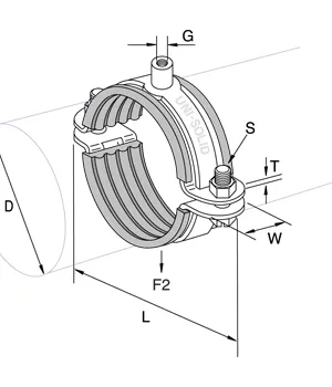 Collier série lourde isolé UNI R